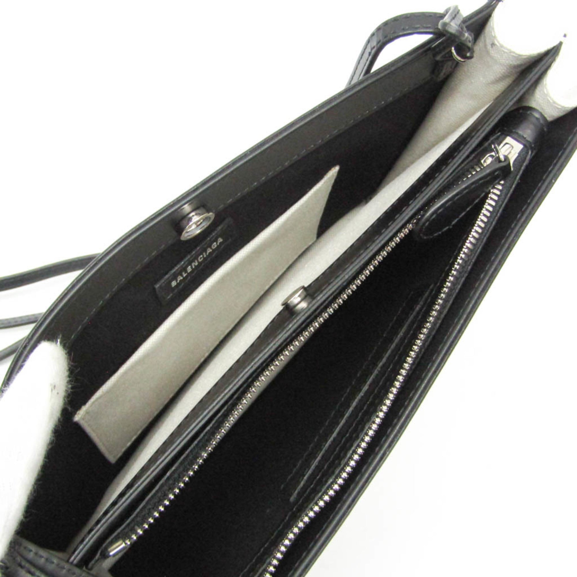 Balenciaga Navy Pochette · Canvas & Leather