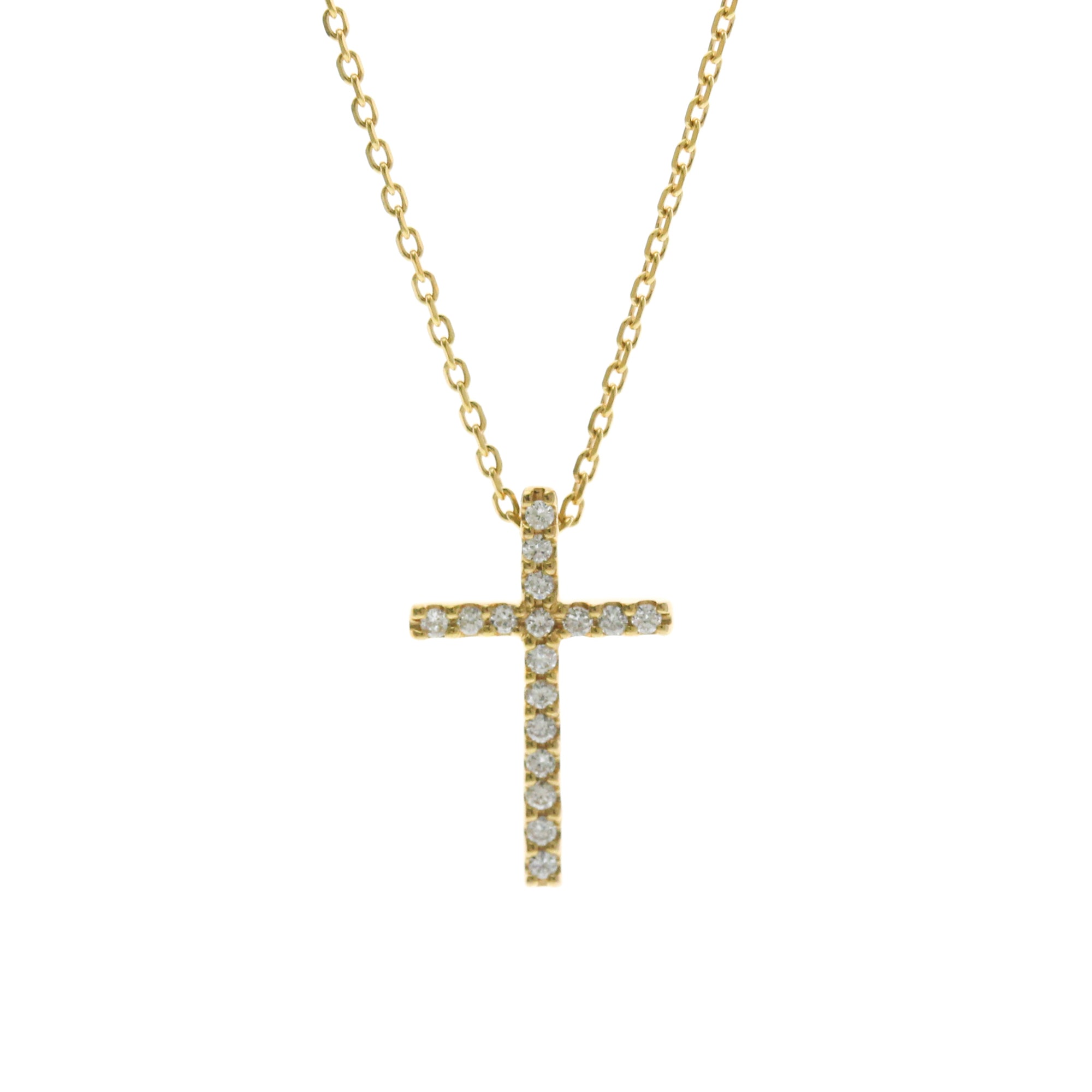 Star Jewelry Cross · 18K Yellow Gold · Diamond