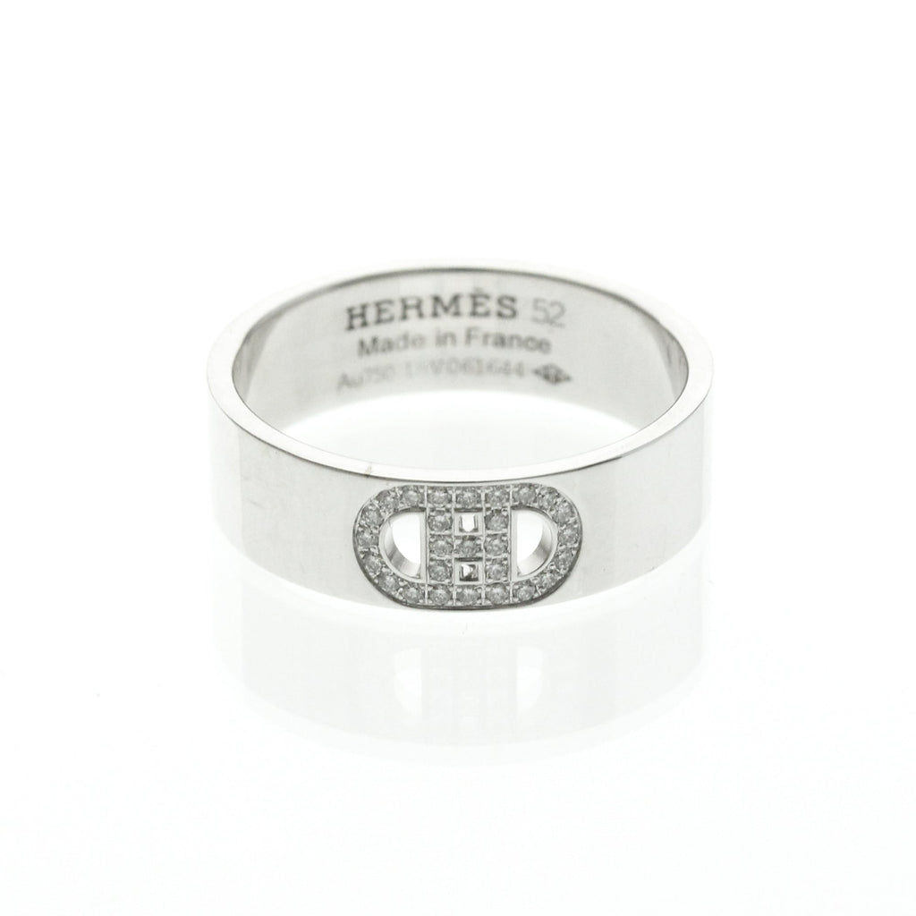 Hermès H d'Ancre · 18K White Gold · Diamond