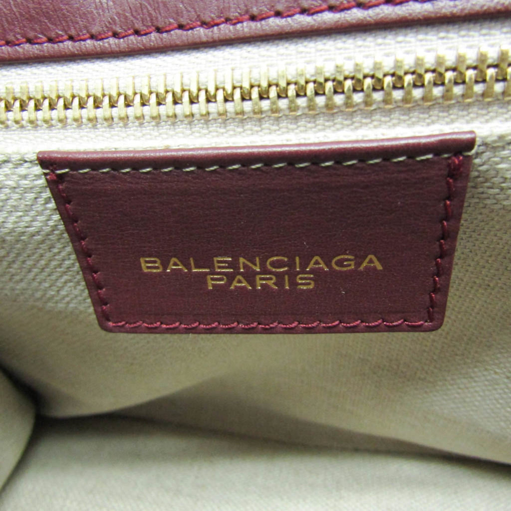 Balenciaga · Leather Shoulder Bag · Bordeaux