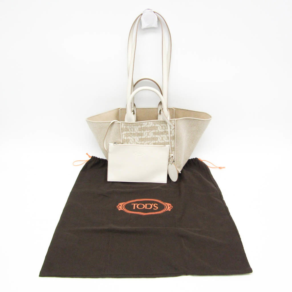 Tod's Double-Handle Shopping Bag · Linen
