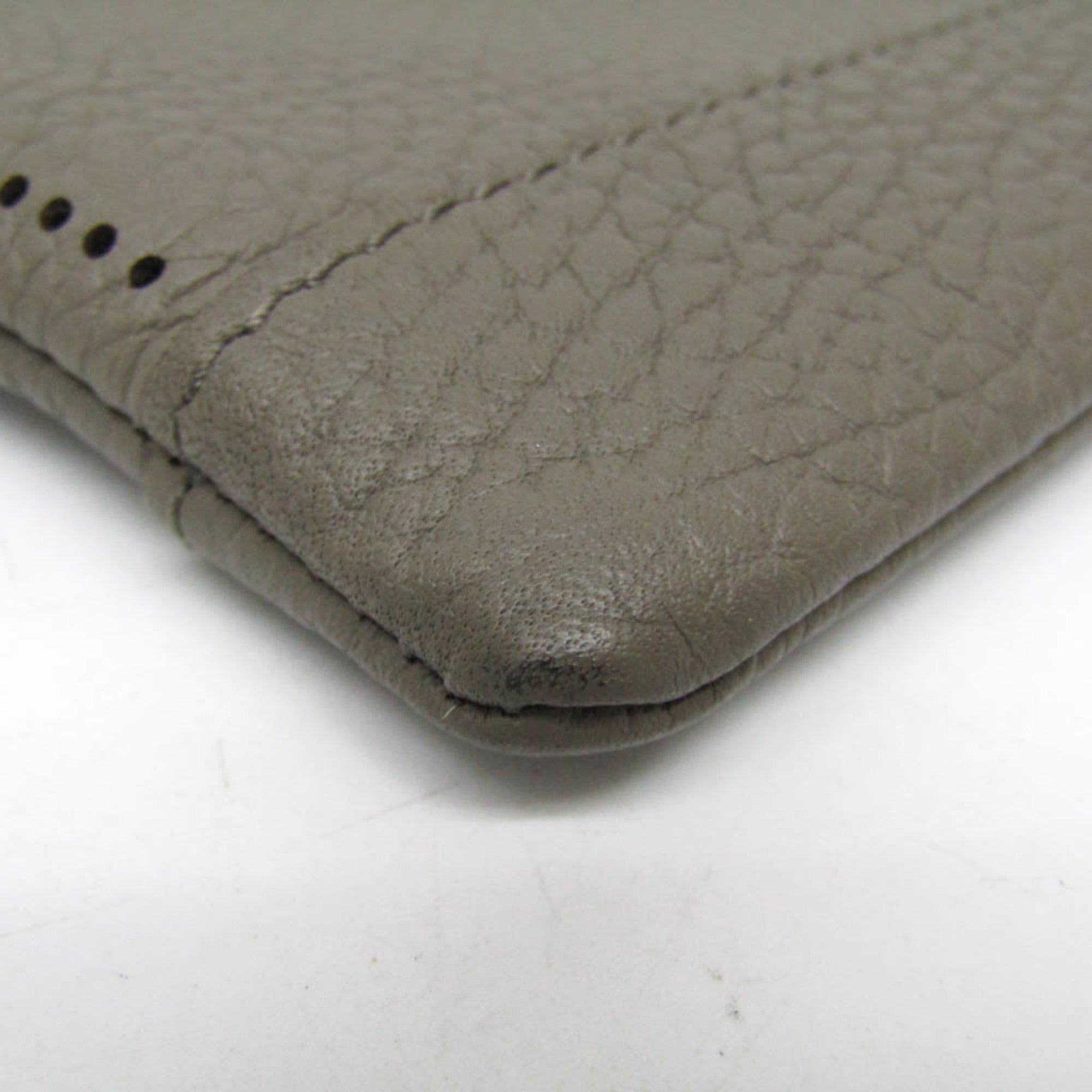 Balenciaga Classic · Greige Leather Clutch