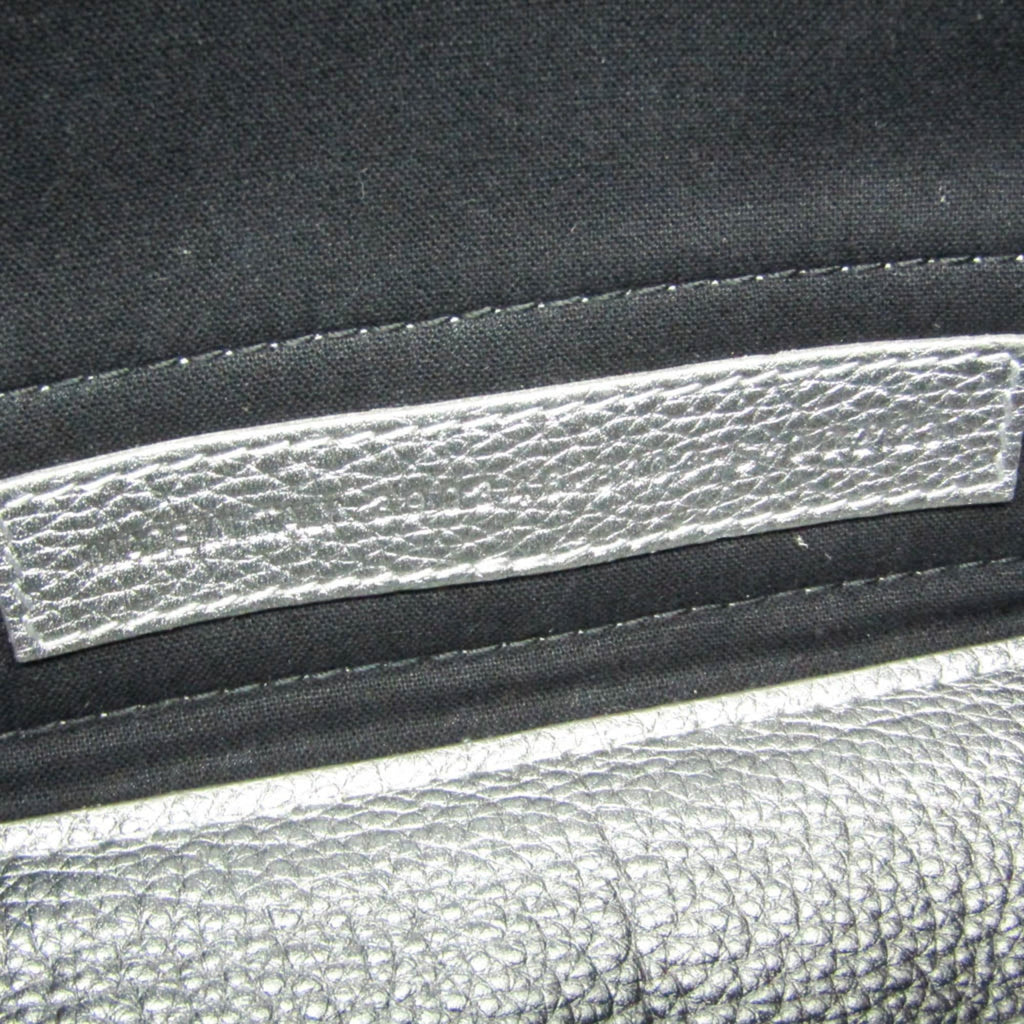 Balenciaga Navy Cabas XS · Metallic Leather