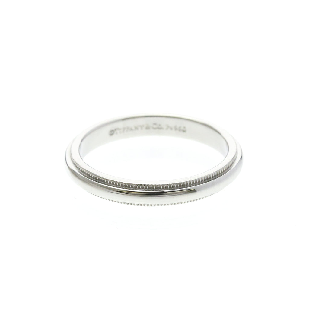 Tiffany Milgrain Band Ring · Platinum