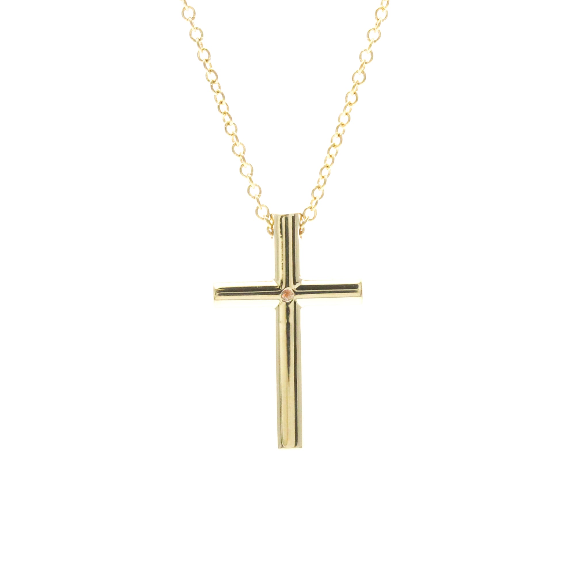 Tiffany Cross · 18K Yellow Gold · Diamond