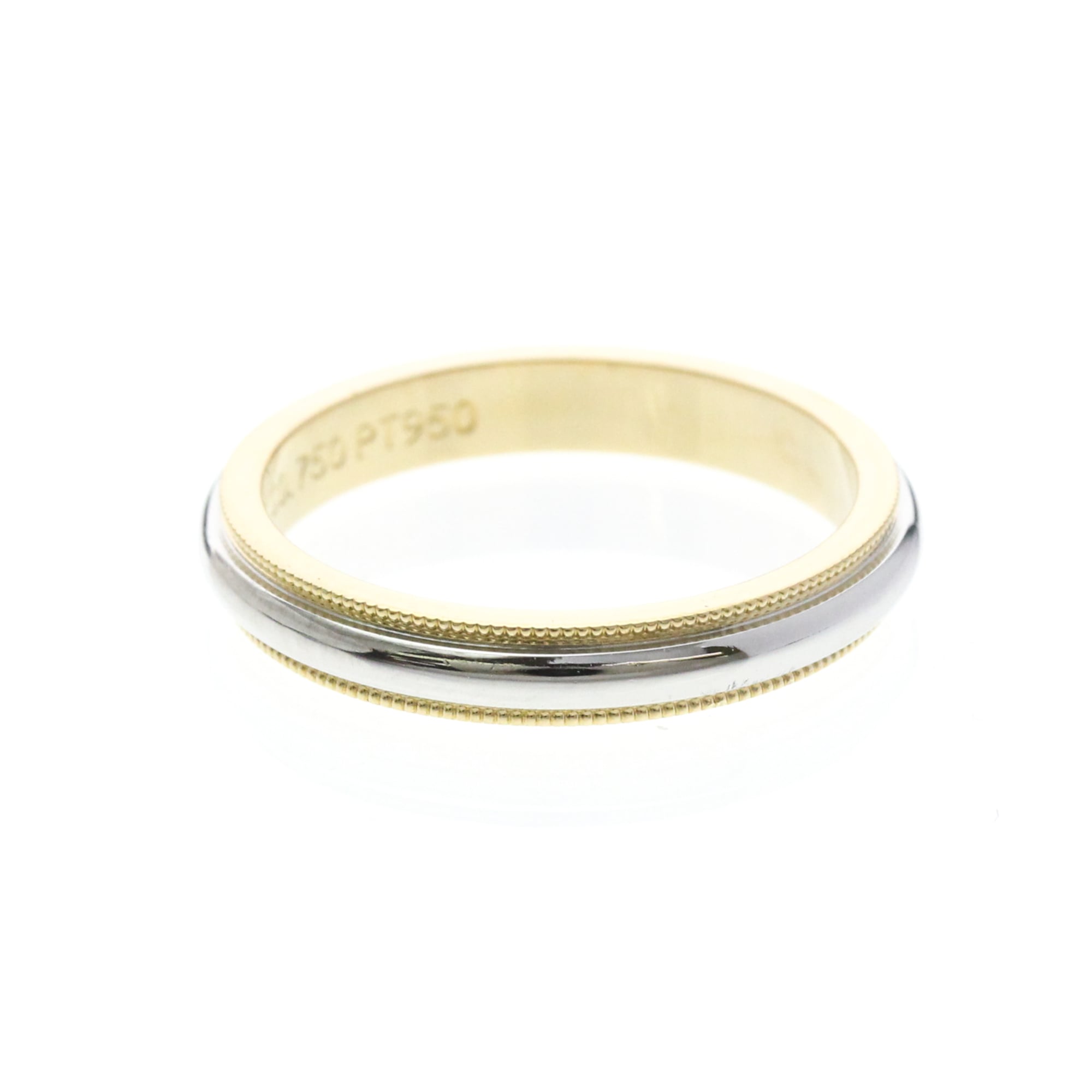 Tiffany Milgrain · Platinum & 18K Yellow Gold