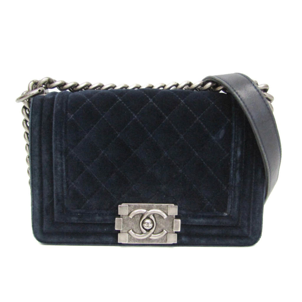 Chanel Boy · Velvet · Chain Shoulder Bag