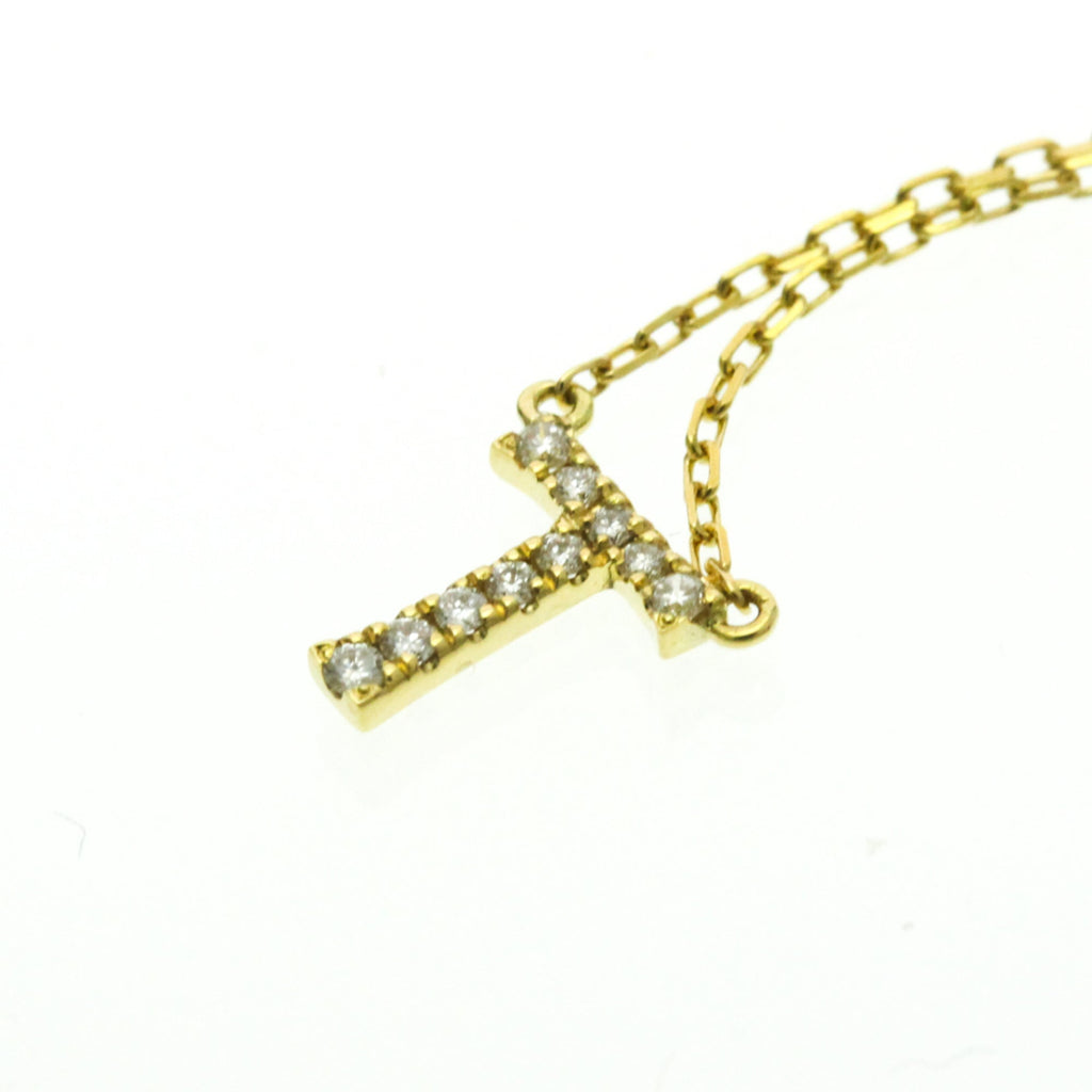 AHKAH Initial · T Diamond · 18K Yellow Gold