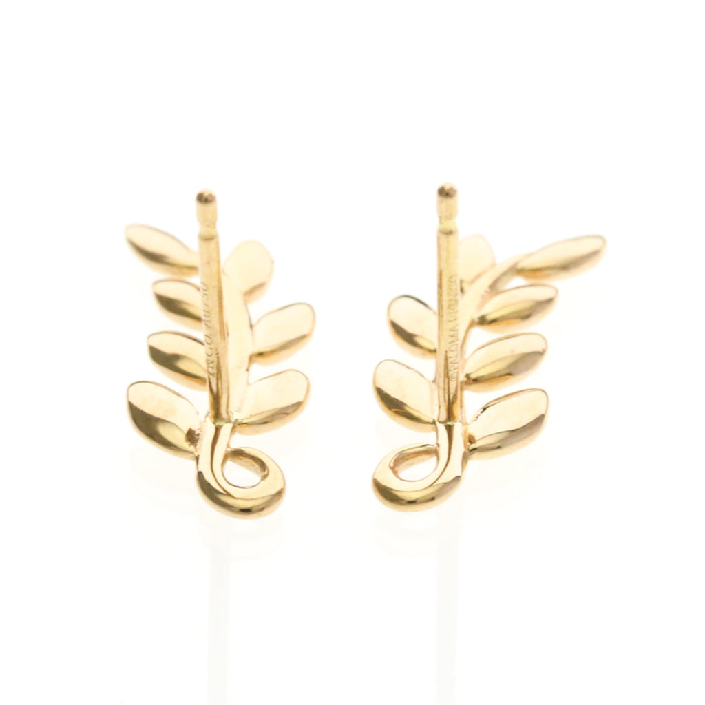 Tiffany Olive Leaf · Rose Gold Studs