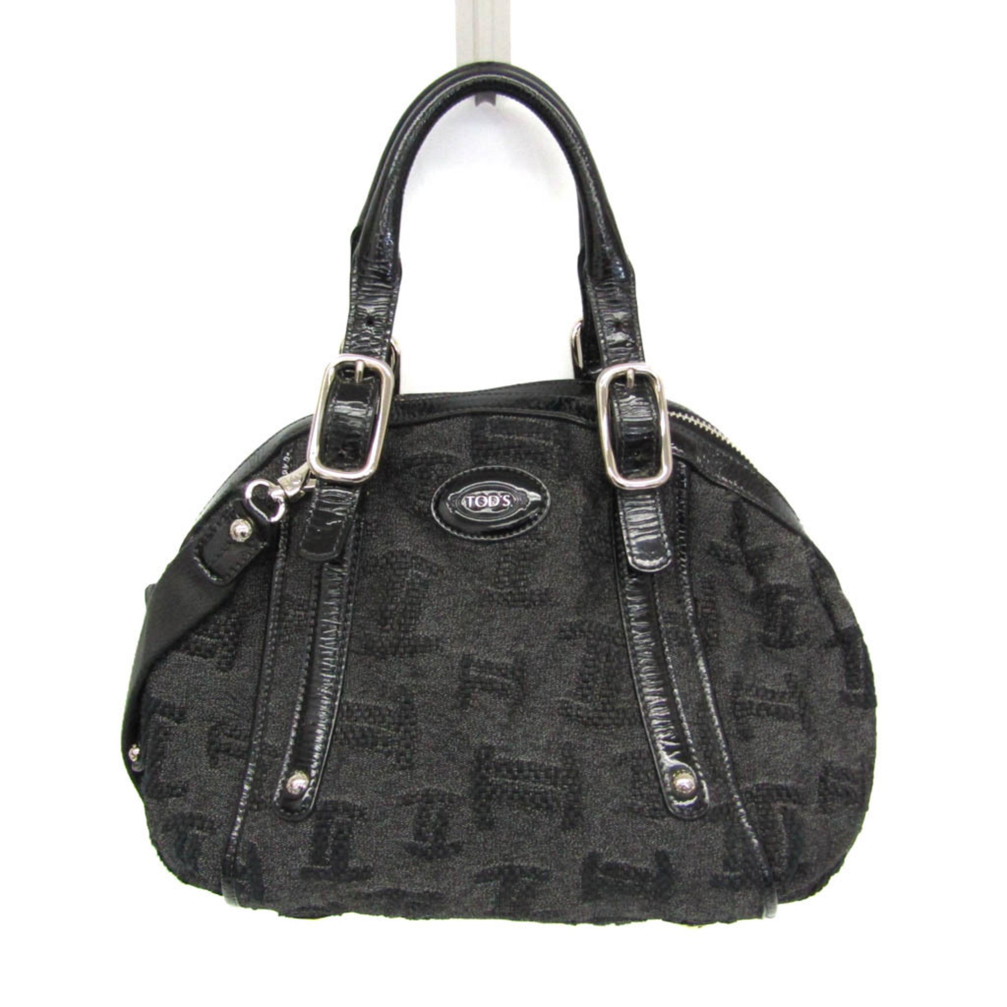 Tod's Small Boston · Canvas & Patent Leather
