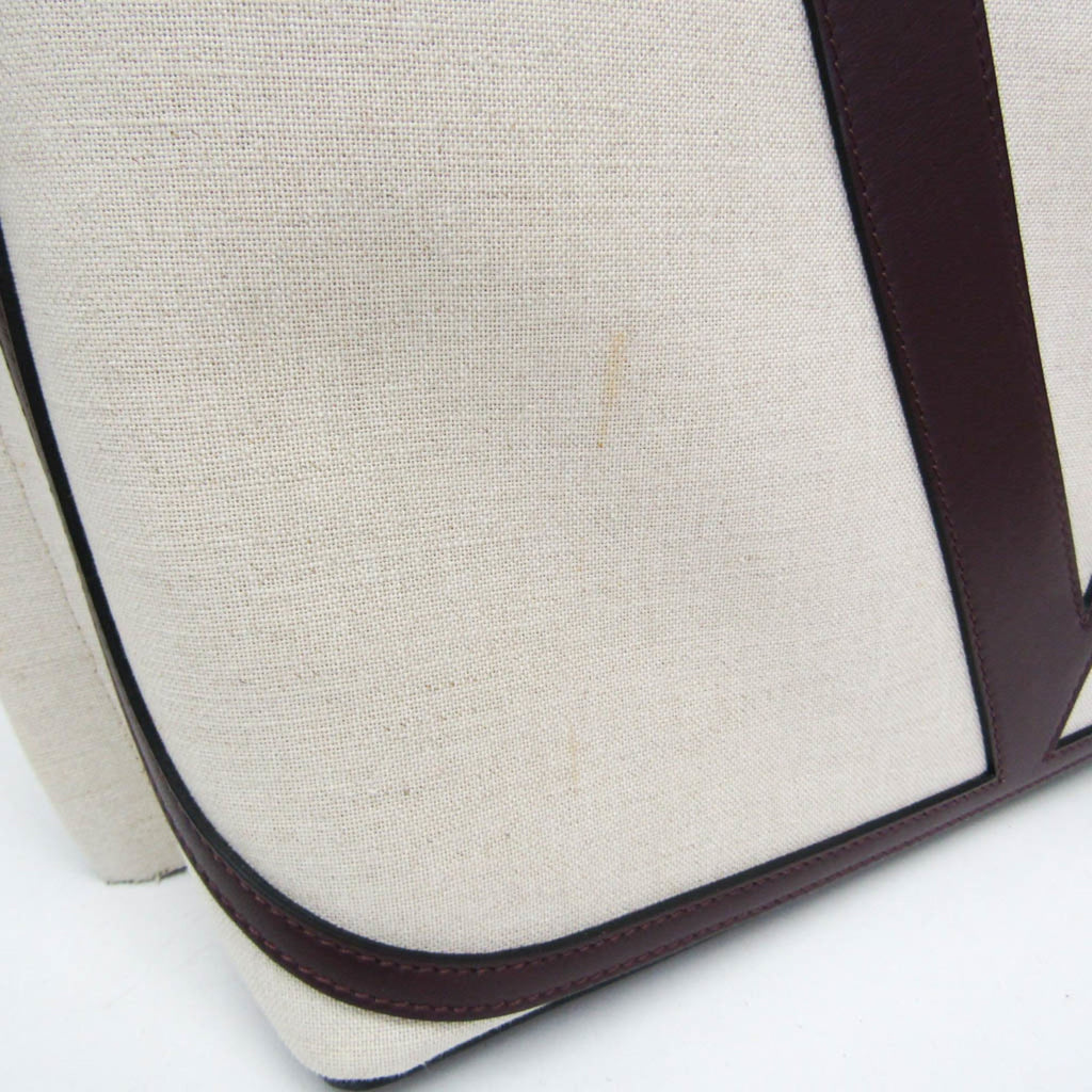 Valentino Garavani V Logo · Leather Canvas Tote