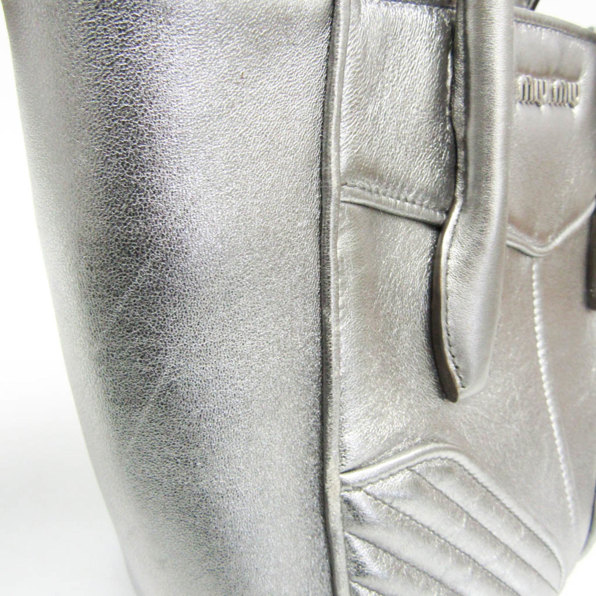 Miu Miu Nappa Biker · Metallic Leather
