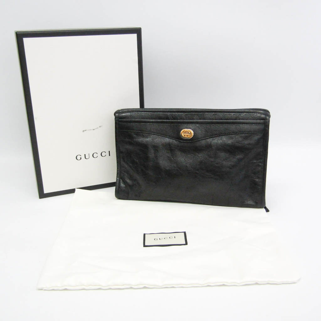Gucci Interlocking · Leather Clutch
