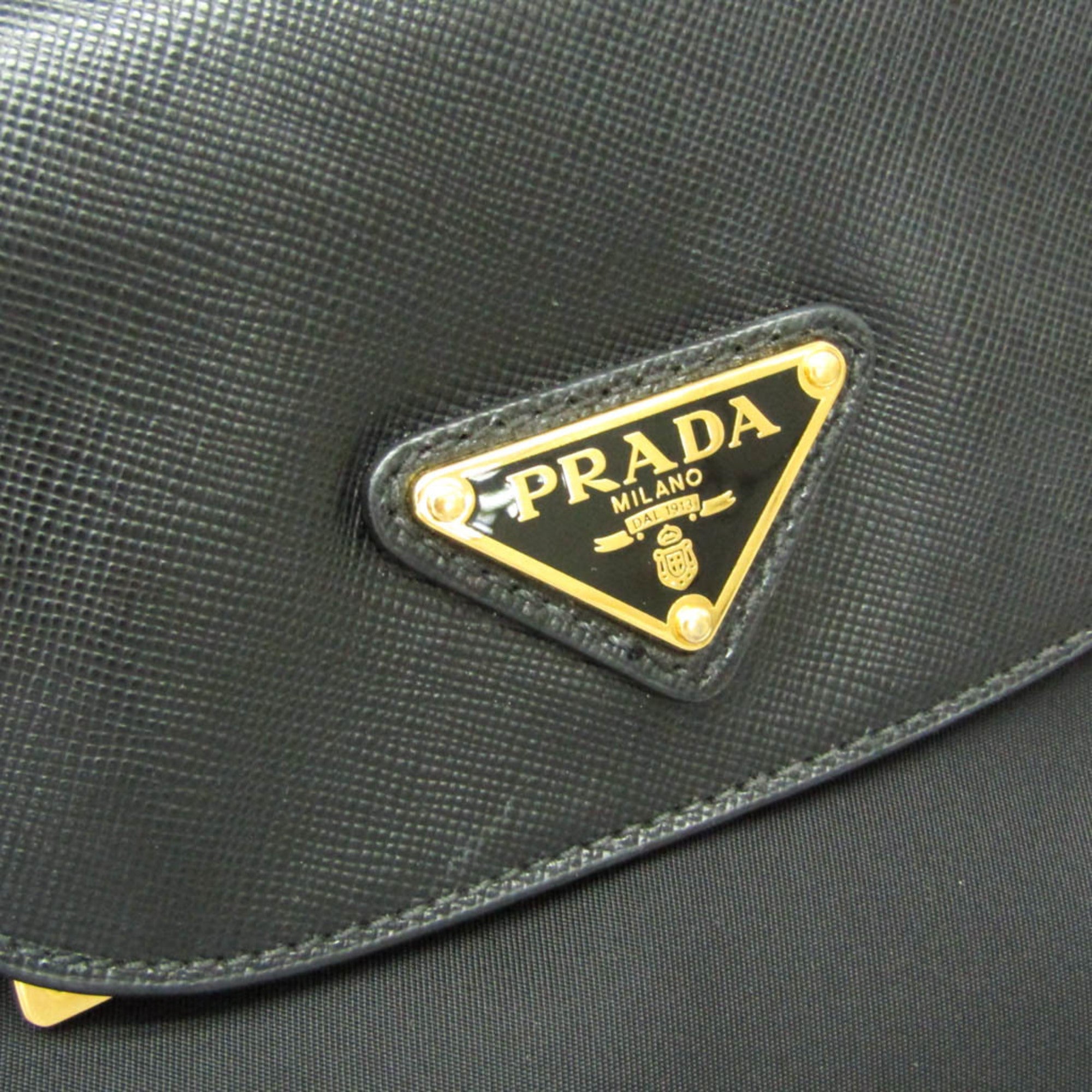Prada · Nylon & Leather Tote