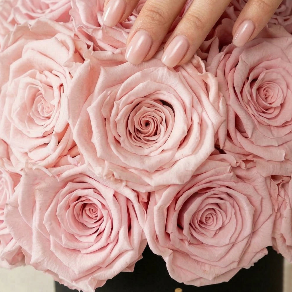 Essence Black Superdome Box | Light Pink Roses
