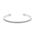 Bonnie 0.8ct Lavender Crystals With White Gold Rhodium Channel Set Cuff