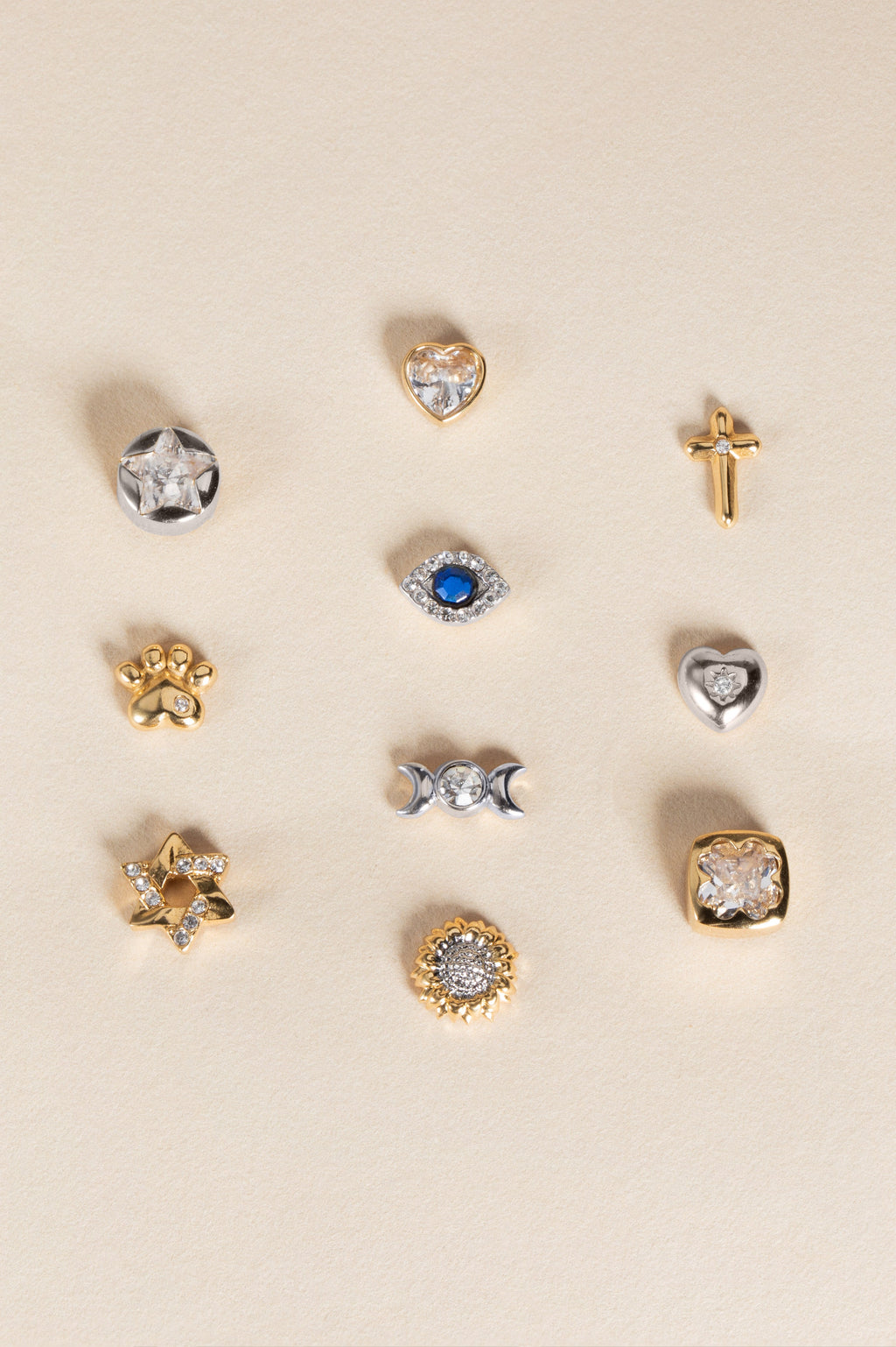 Crystal Clover Mini Stud Earrings