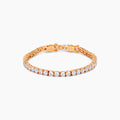 17.6 Ct Gold Plated Tennis Bracelet with Shimmering Round CZ