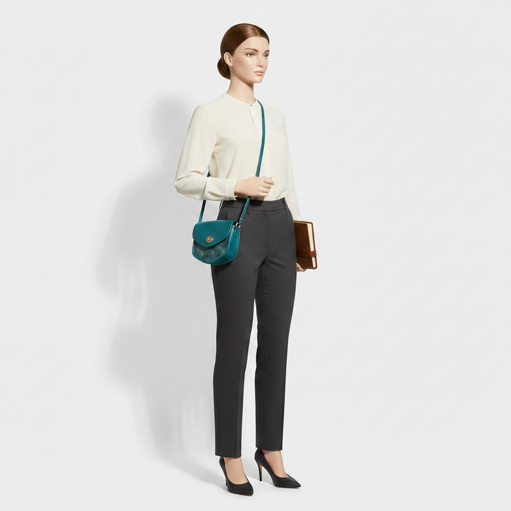 Coach Turn Lock · Leather Shoulder Bag