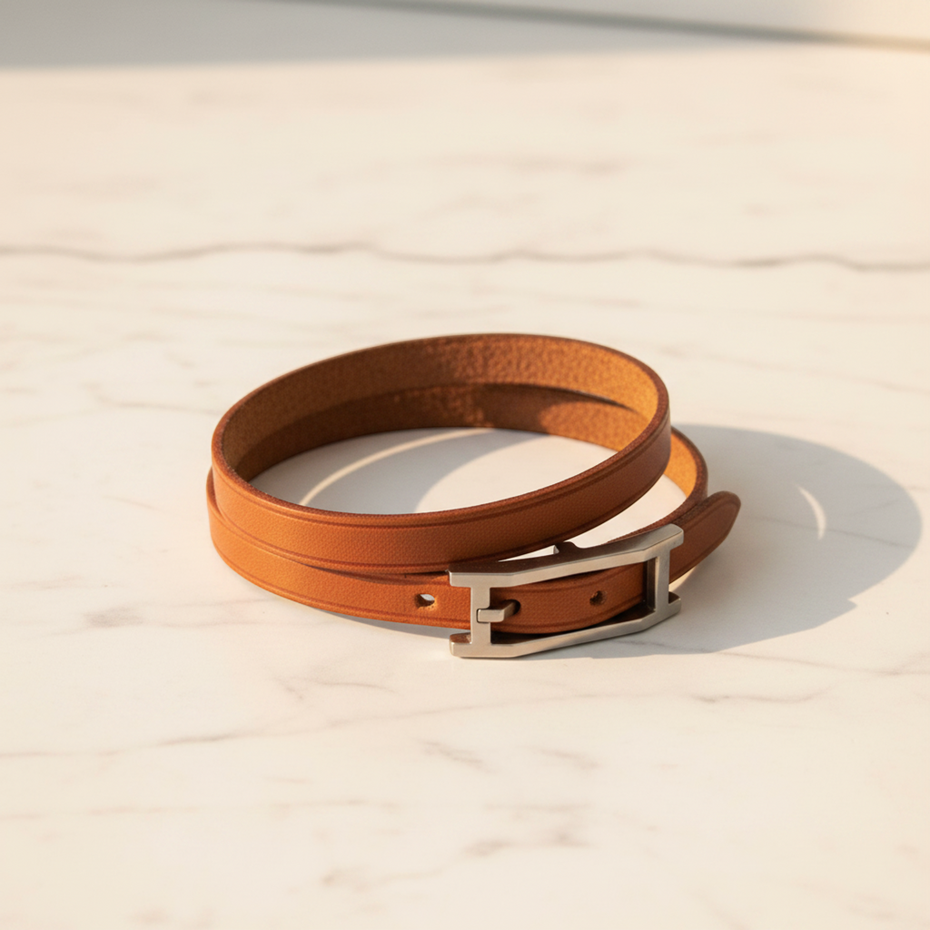 Hermès API III Choker · Leather & Metal