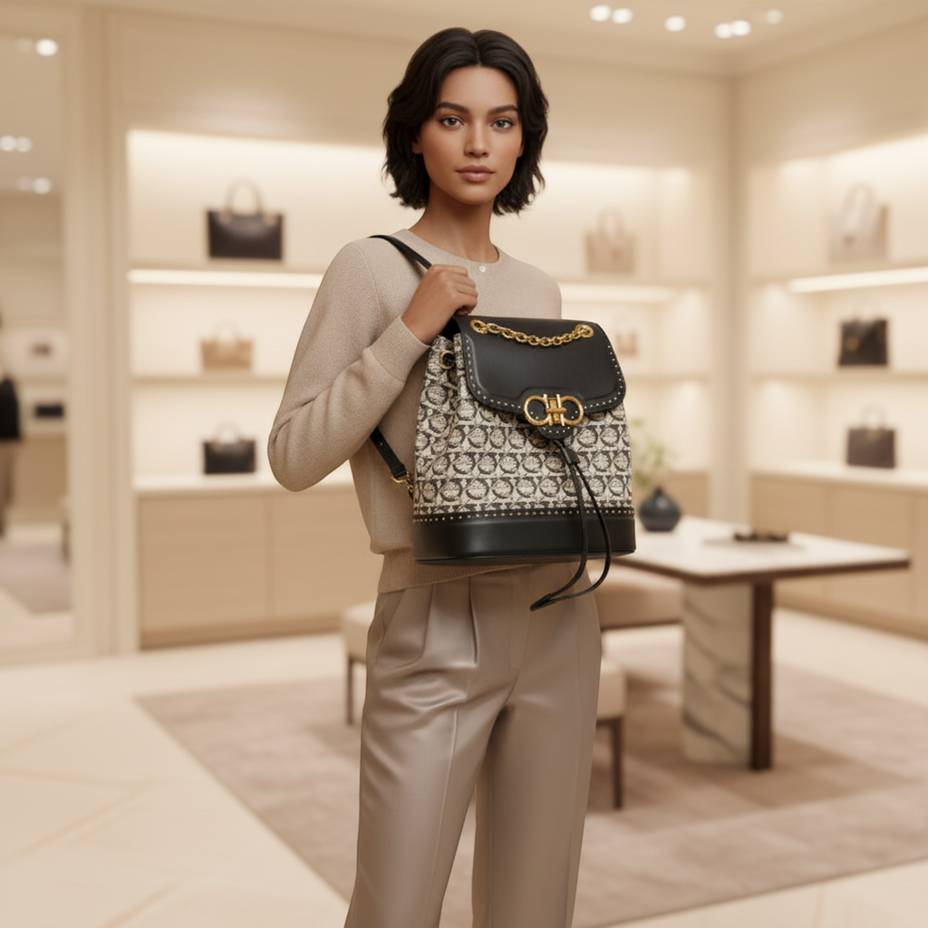 Salvatore Ferragamo Gancini · Canvas Backpack