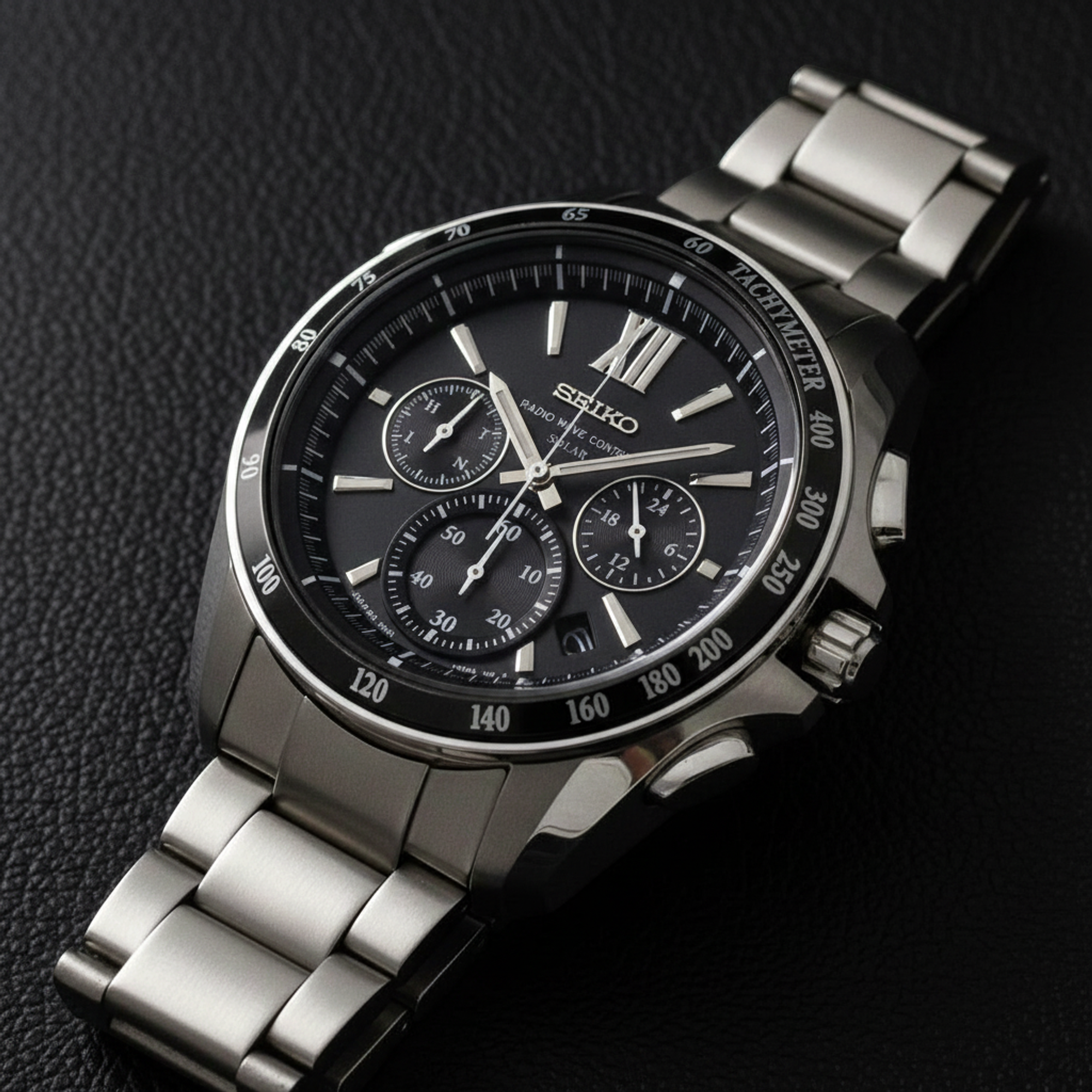Seiko Brightz · Steel · Solar Chronograph
