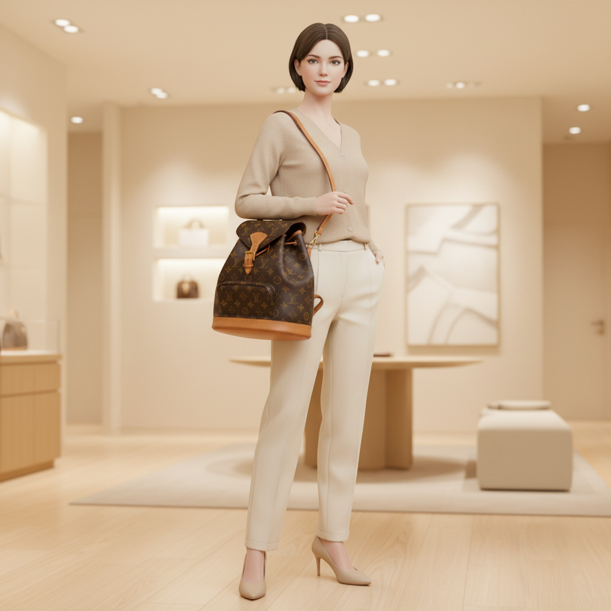 Louis Vuitton Montsouris MM · Monogram