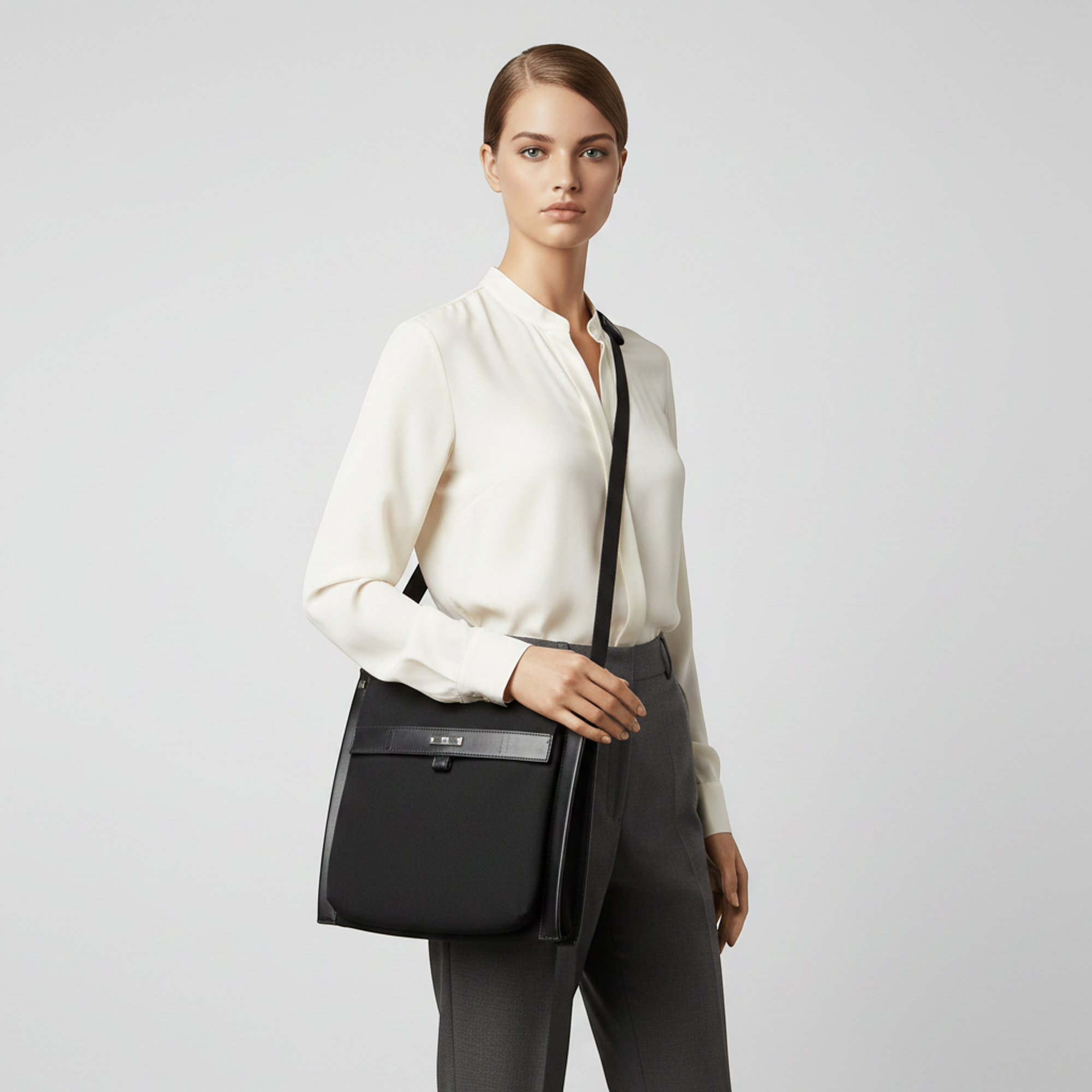 Gucci Nylon & Leather Shoulder Bag