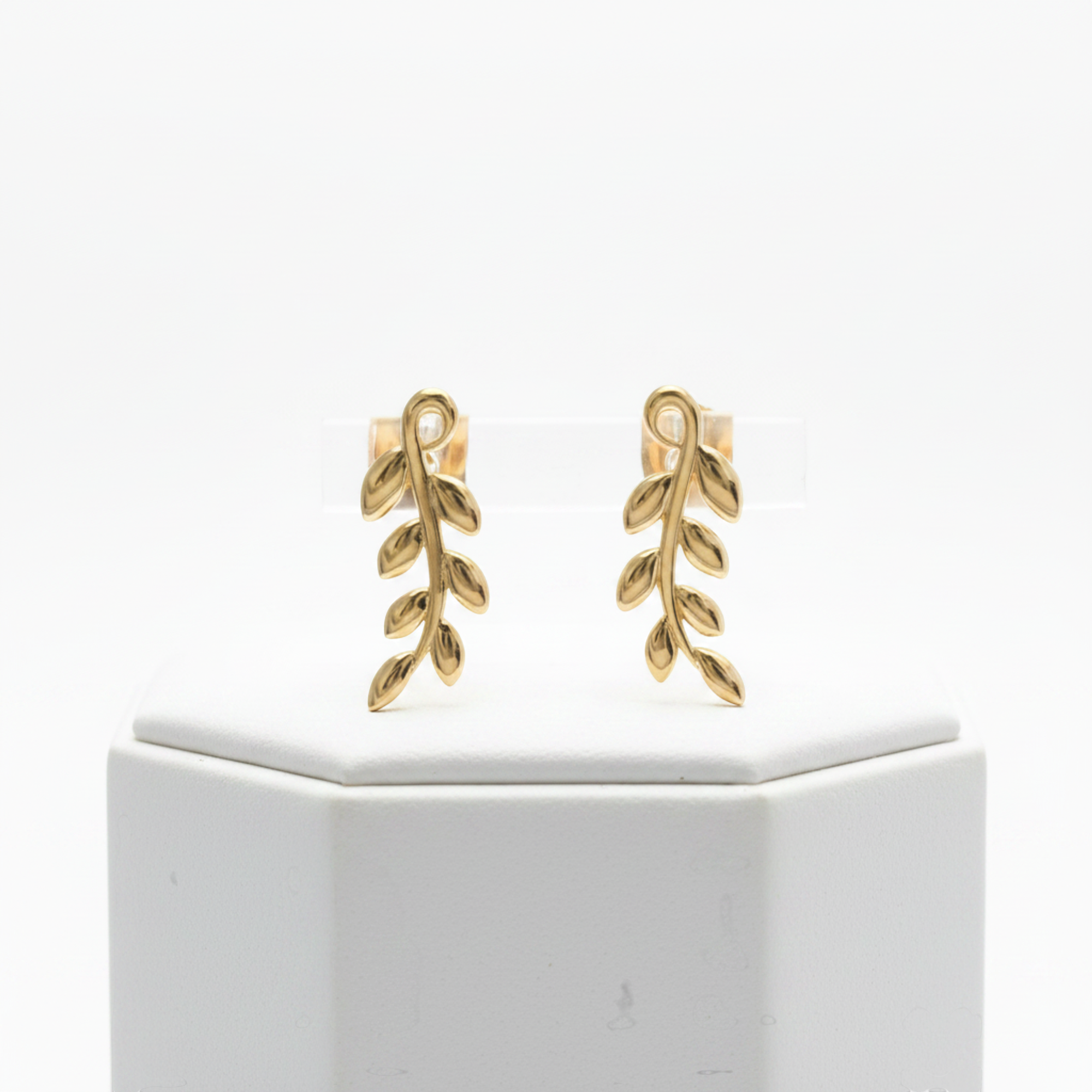 Tiffany Olive Leaf · Rose Gold Studs