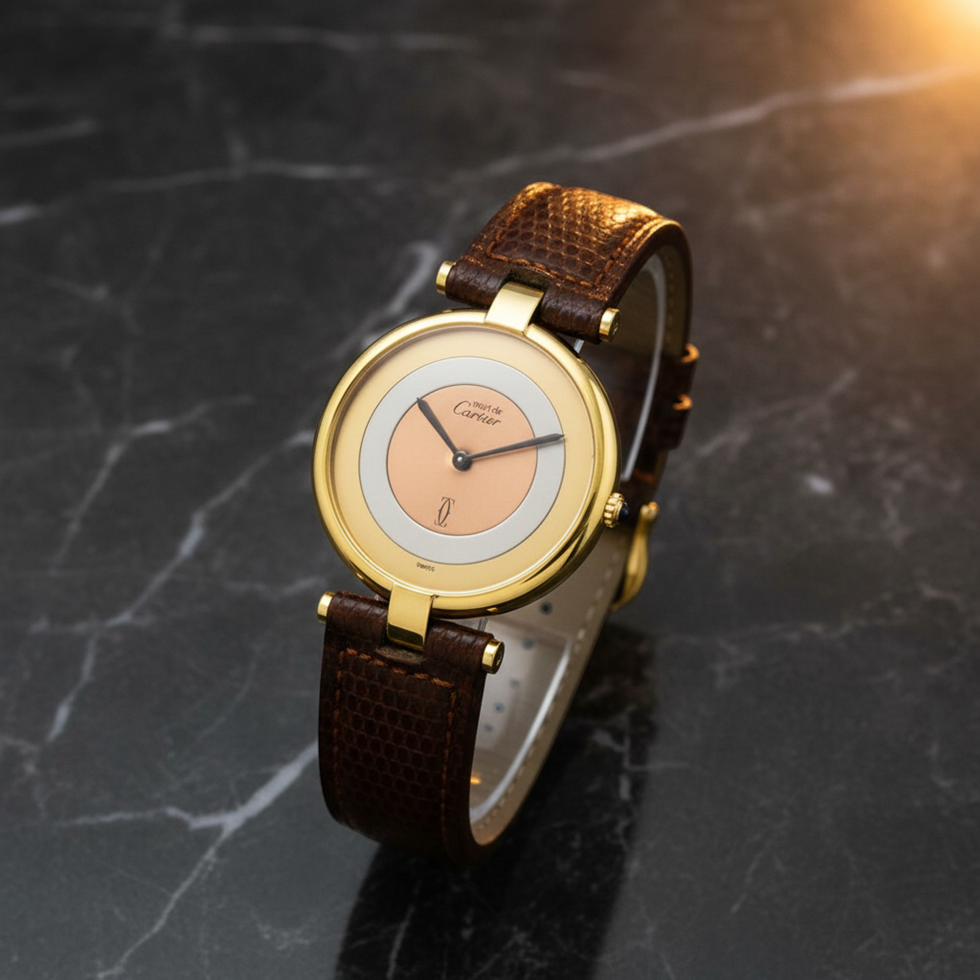 Cartier Must Vendome · Gold Plated · Quartz