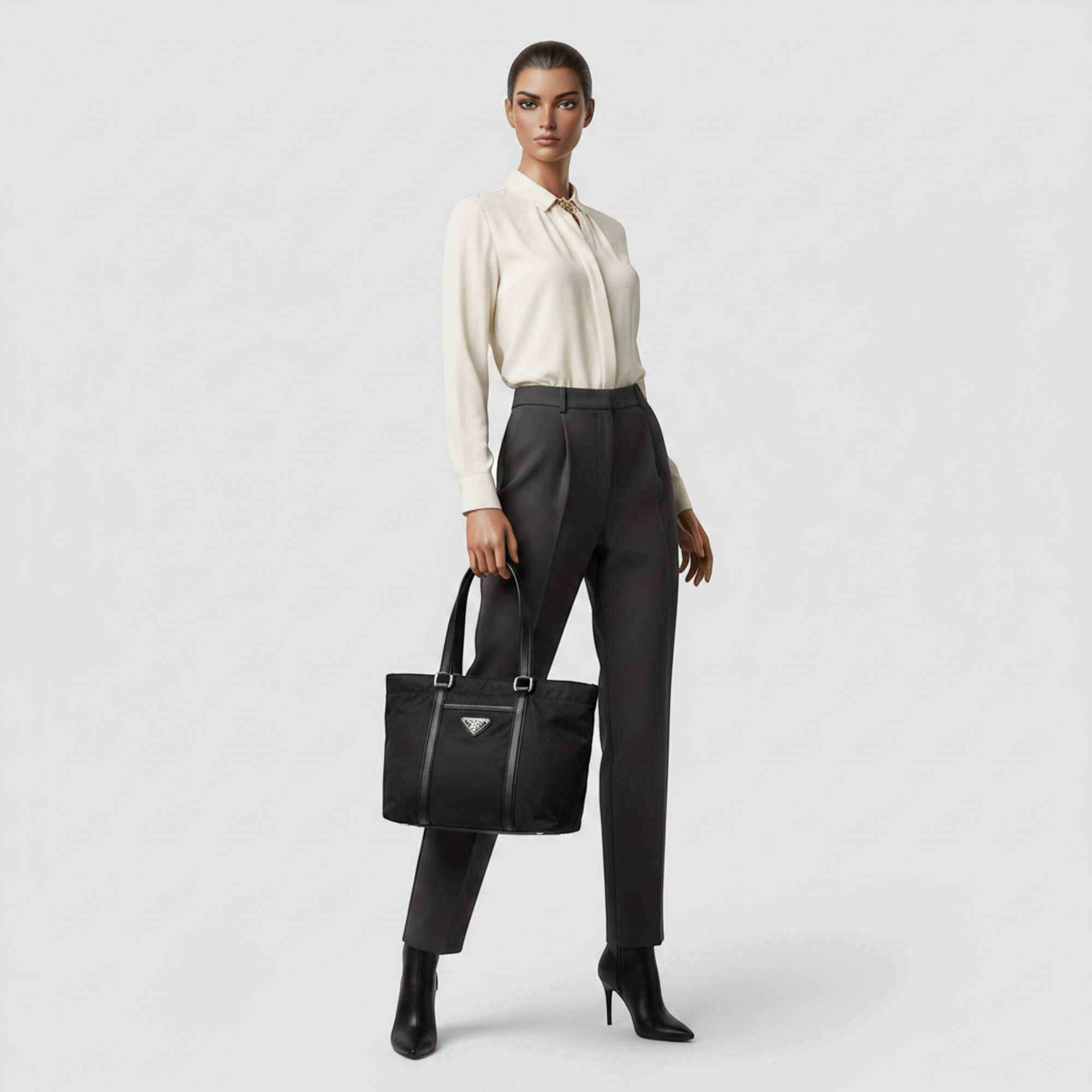 Prada Tessuto Saffiano · Nylon Tote