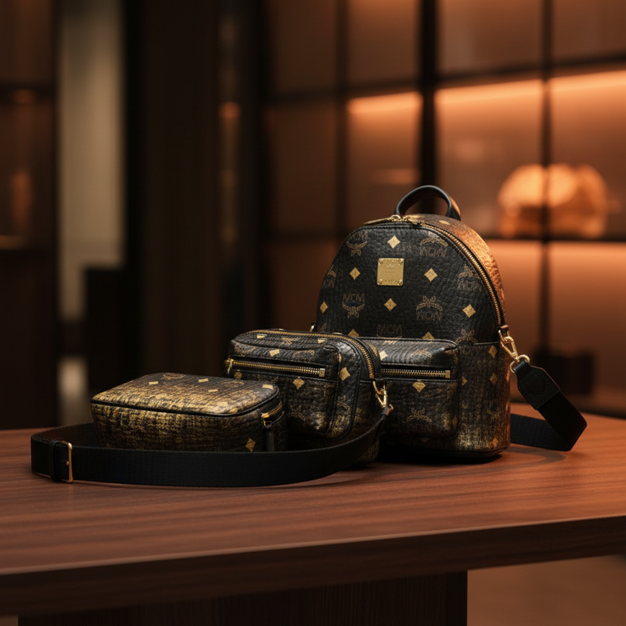 MCM Visetos Triple Body · Coated Canvas