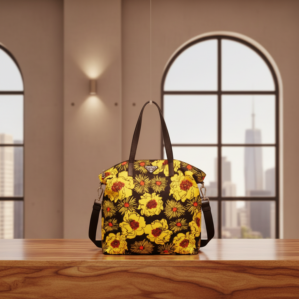 Prada Tessuto · Floral Print Nylon