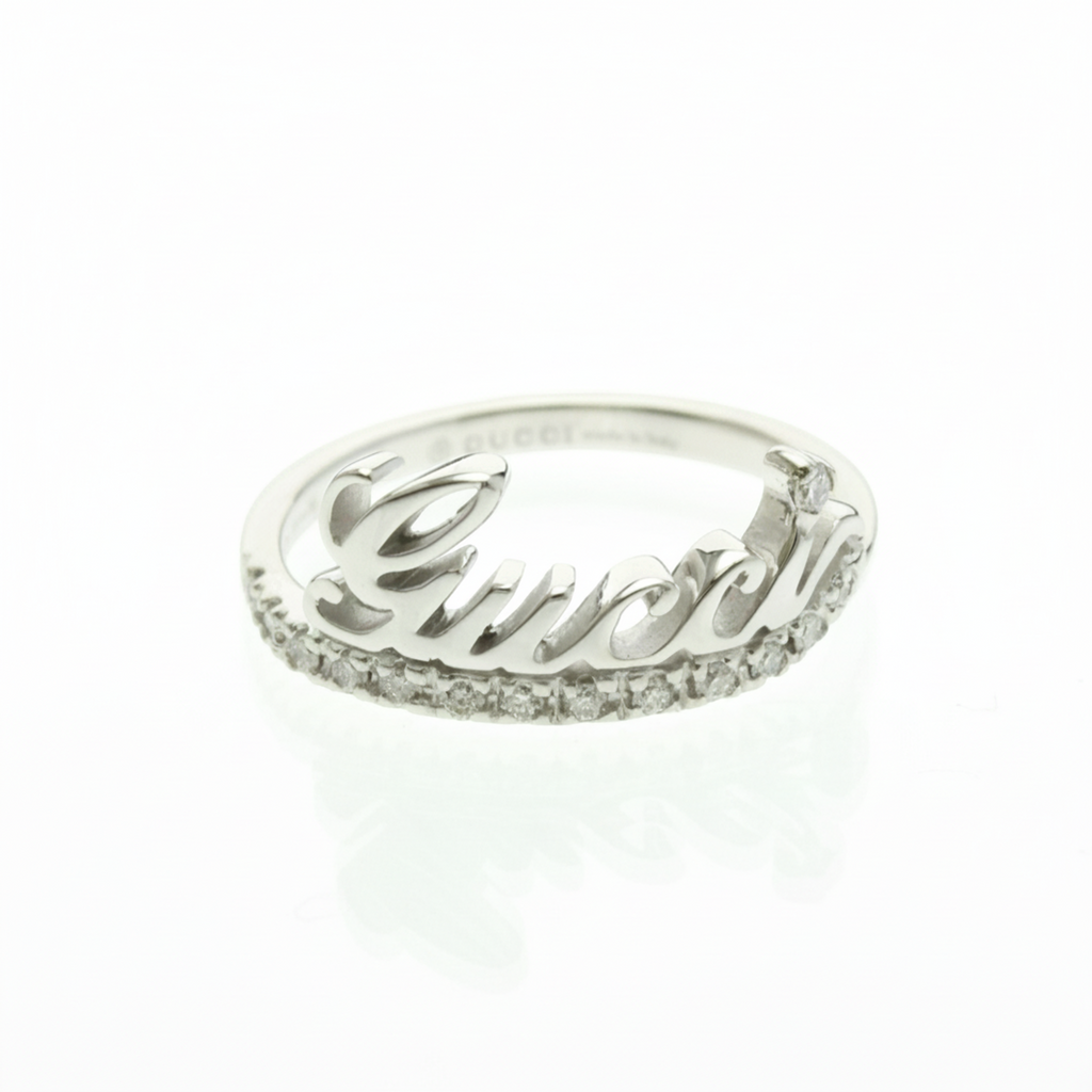 Gucci Logo Signature · 18K White Gold · Diamond