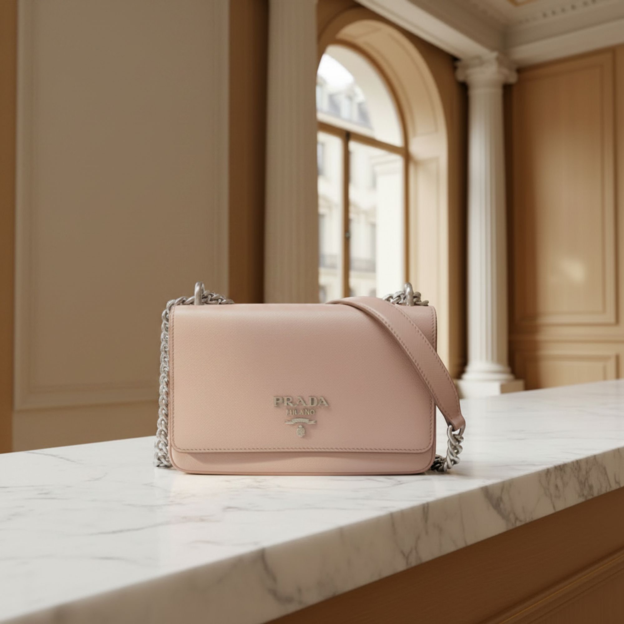 Prada Saffiano · Chain Shoulder
