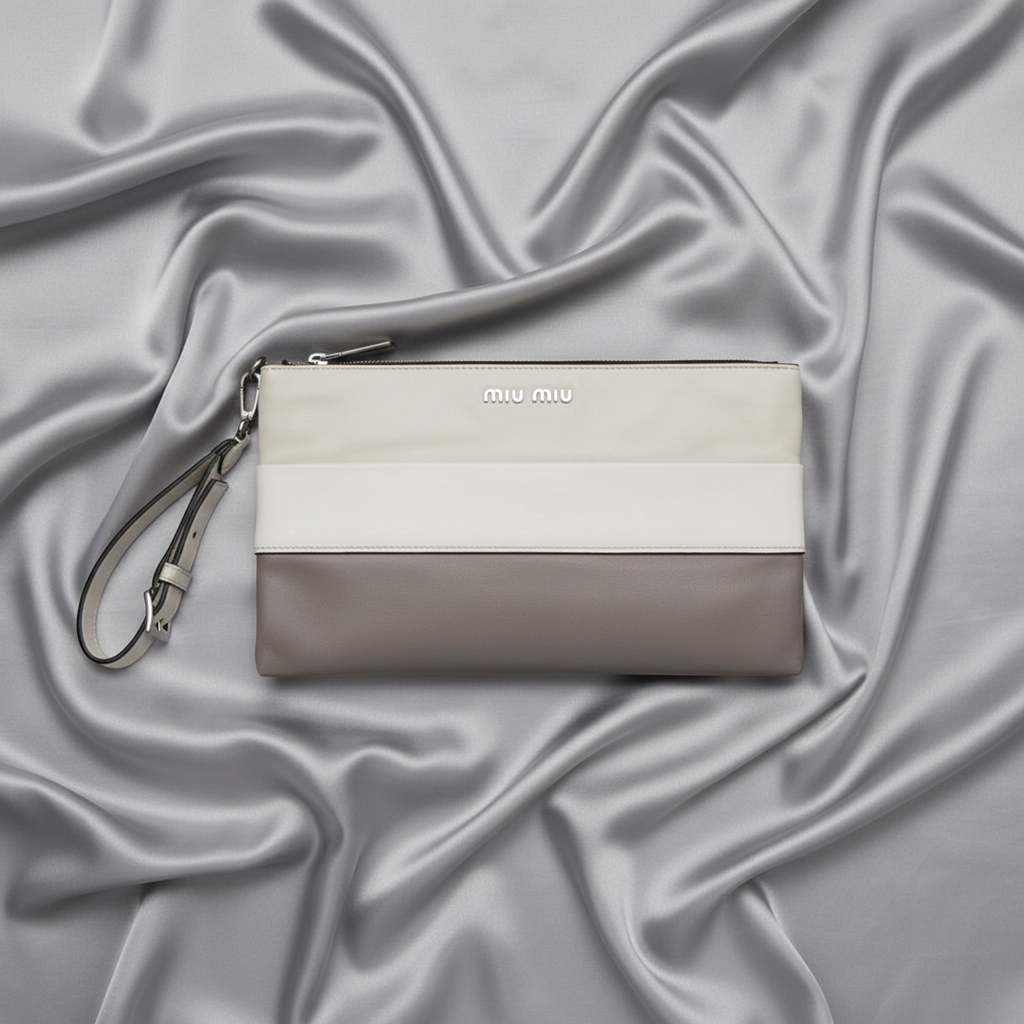 Miu Miu · Leather Clutch · Two-Tone