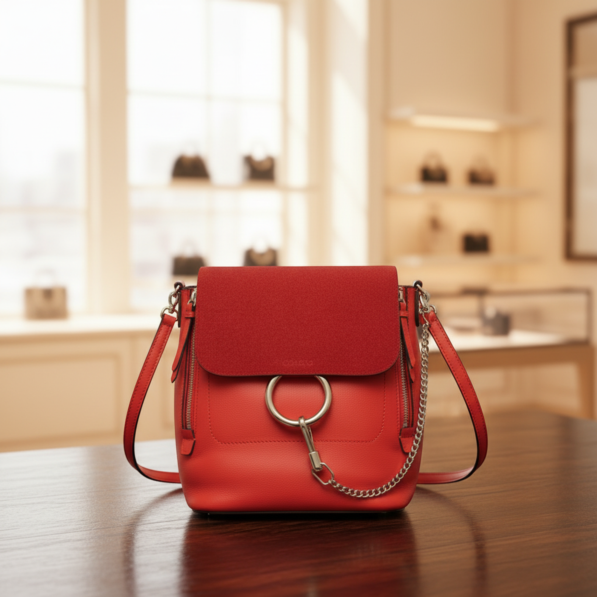 Chloé Faye · Leather & Suede Backpack