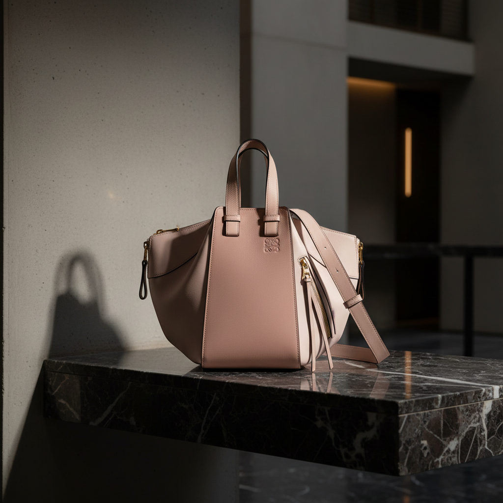 Loewe Hammock Small · Blush Leather