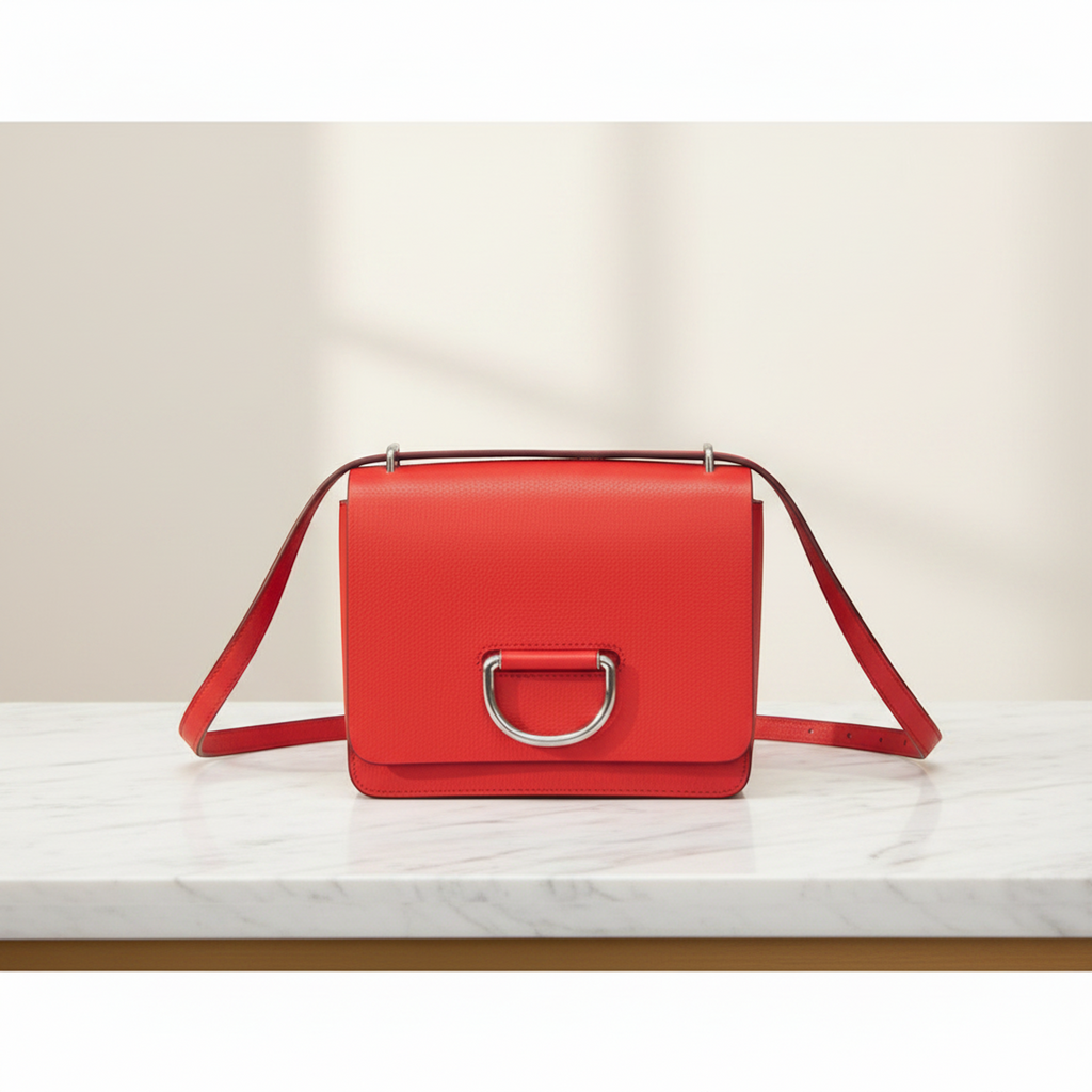 Burberry D-Ring · Leather Shoulder Bag
