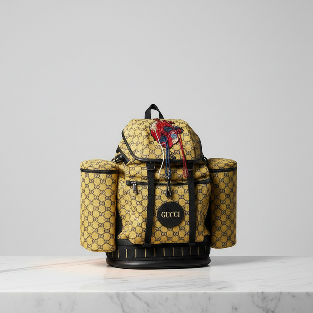 Gucci GG Canvas · Heart Patch Backpack