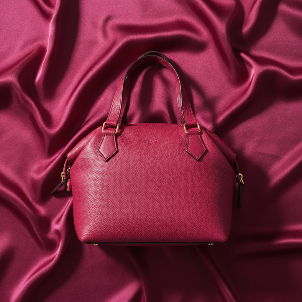 Fendi · Leather Handbag · Bordeaux