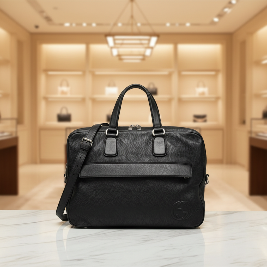 Gucci Interlocking G · Leather Briefcase