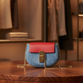 Chloé Drew Mini · Denim Crossbody