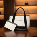 Balenciaga Navy Cabas S · Canvas