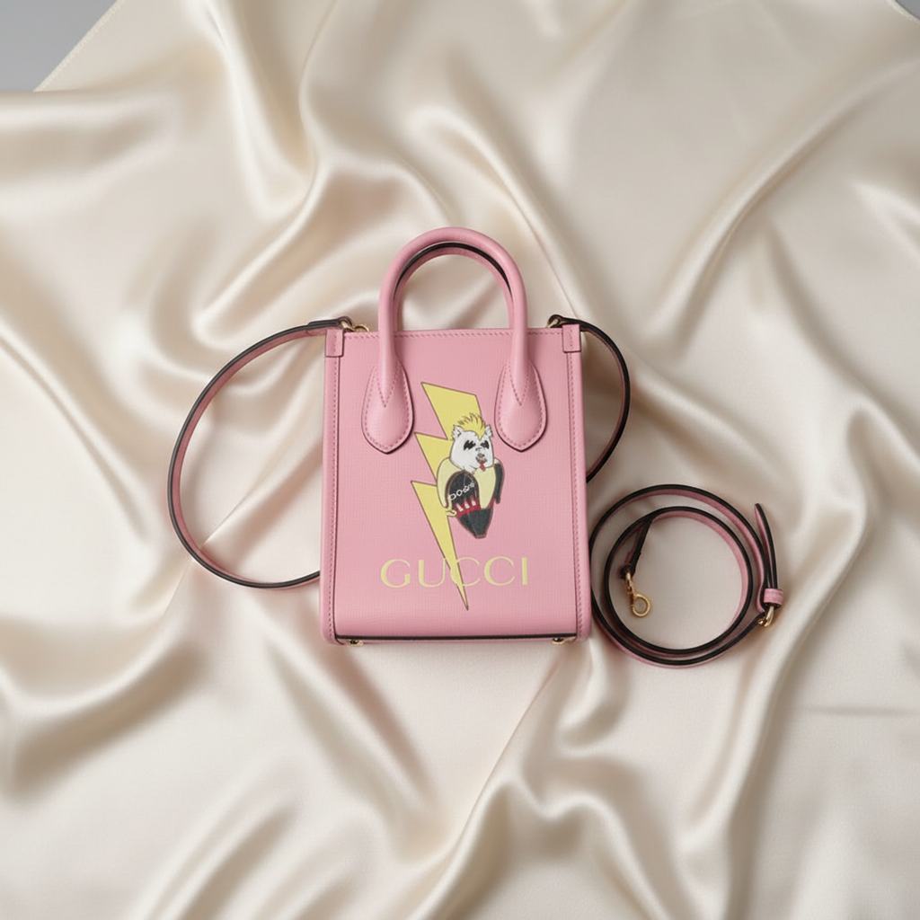 Gucci x Bananya · Leather Shoulder Bag
