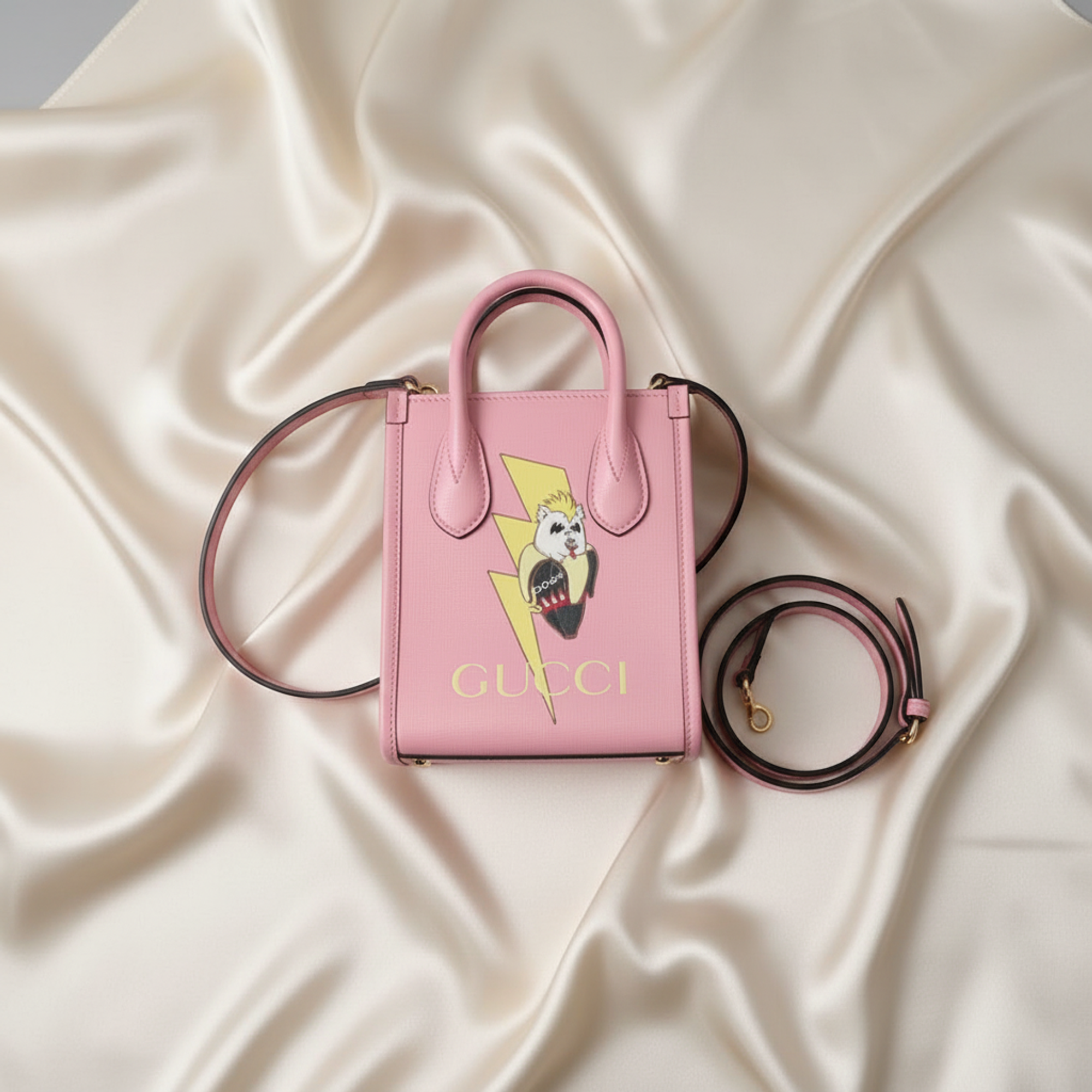 Gucci x Bananya · Leather Shoulder Bag