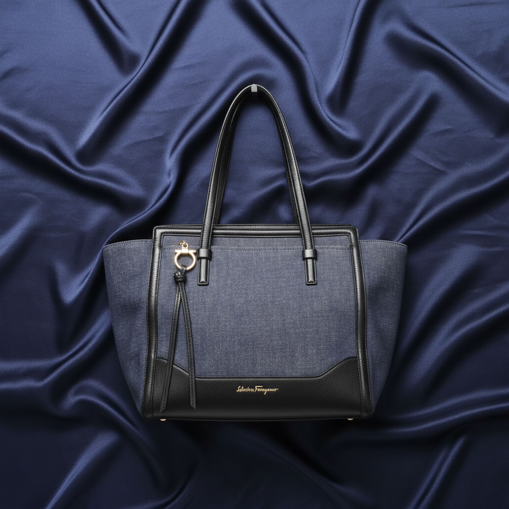 Salvatore Ferragamo Gancini · Denim Tote