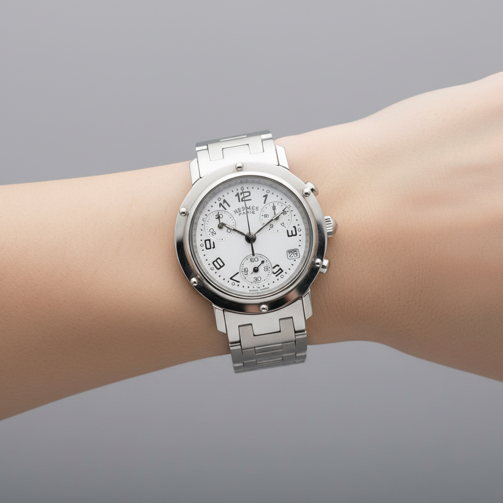 Hermès Clipper Chronograph · Steel · Quartz
