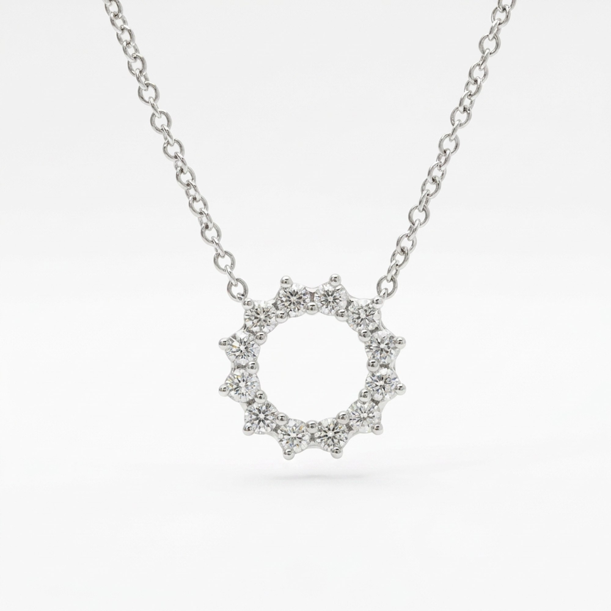 Tiffany Open Circle Mini · Platinum · Diamond
