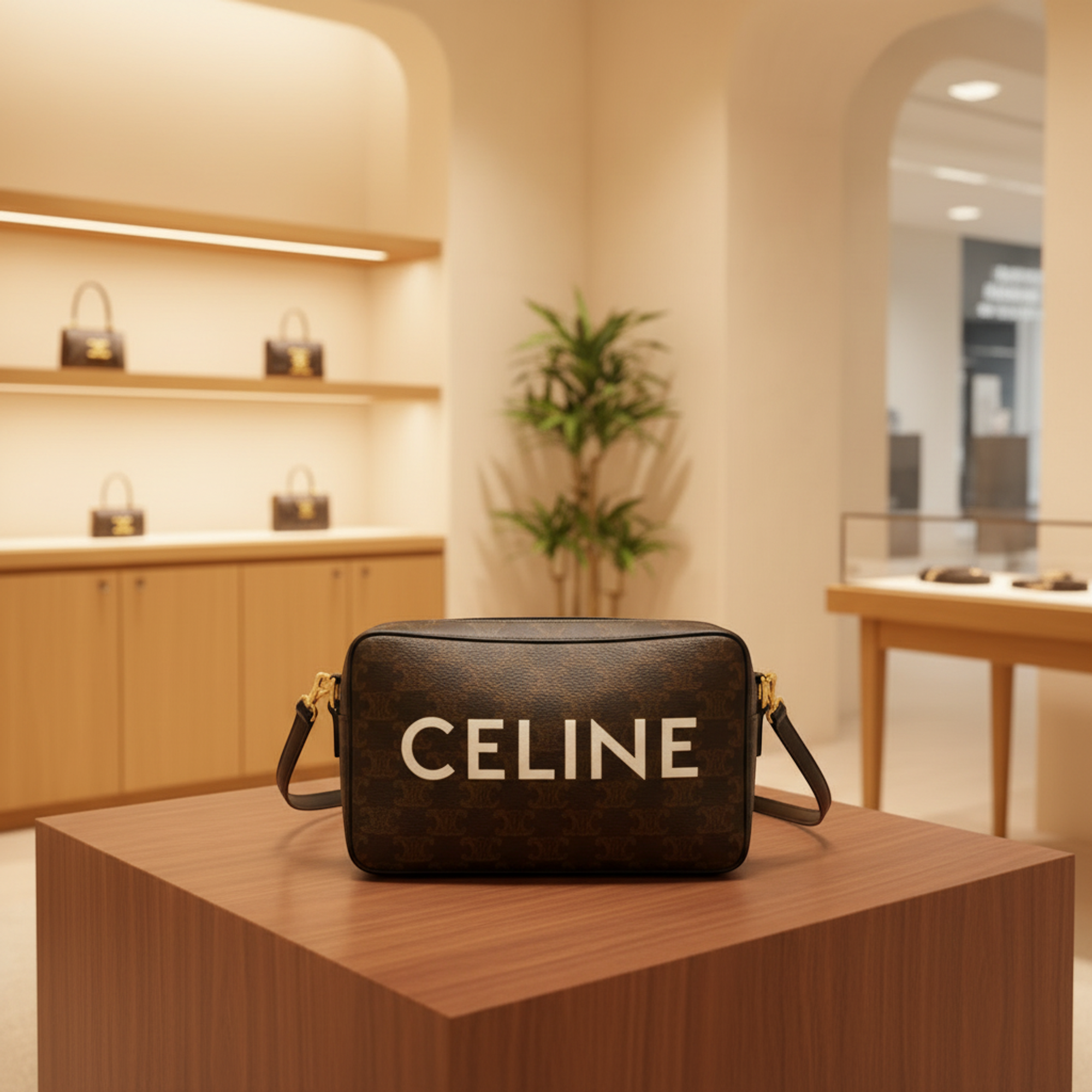 Celine Triomphe Horizontal · Coated Canvas